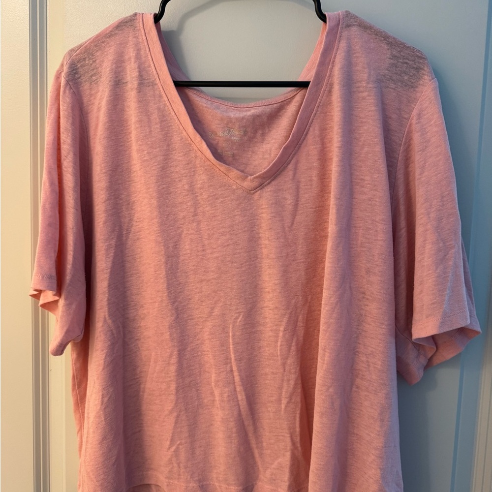 Pink V-Neck Women's Top